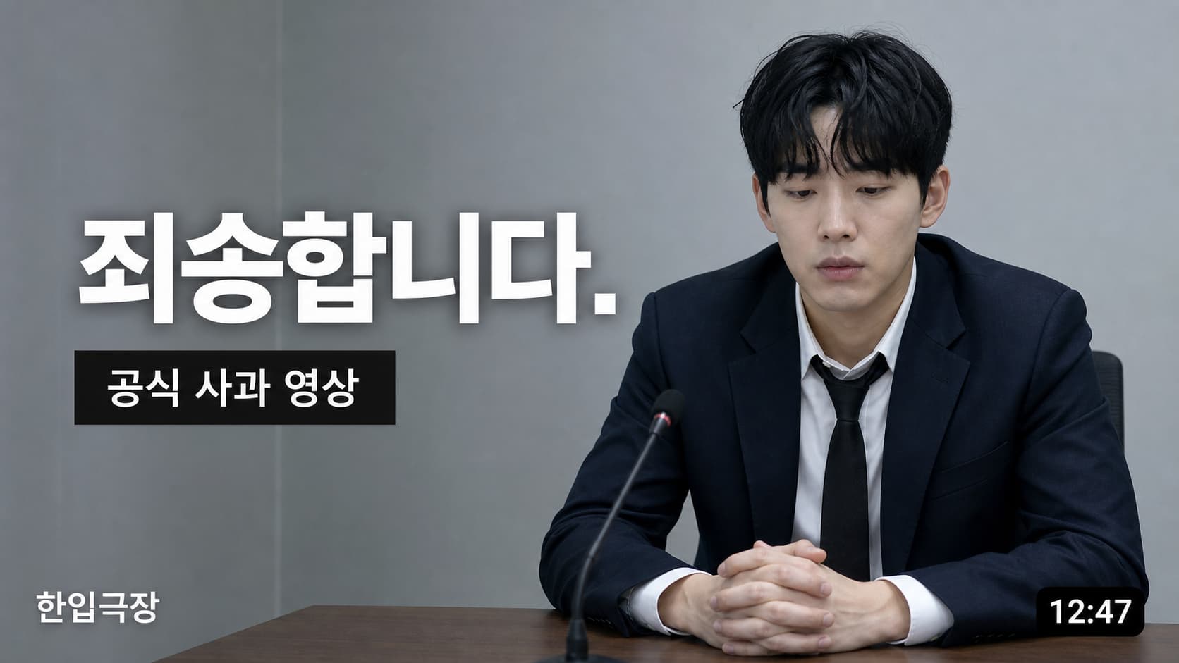 한국 유튜버 사과 영상 썸네일처럼 만든 AI 결과물